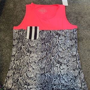 Crazy train snake print tank top